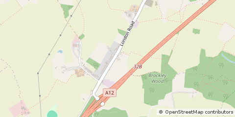 Map of Copdock, Suffolk