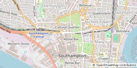 Map of Southampton, Hampshire