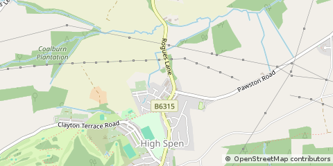 Map of Rowlands Gill, Tyne and Wear