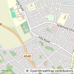 Map of Wirral, Merseyside
