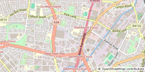 Map of Birmingham, West Midlands
