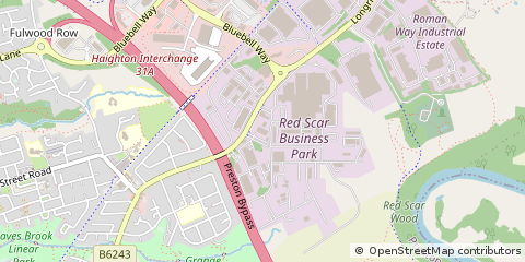 Map of Preston, Lancashire