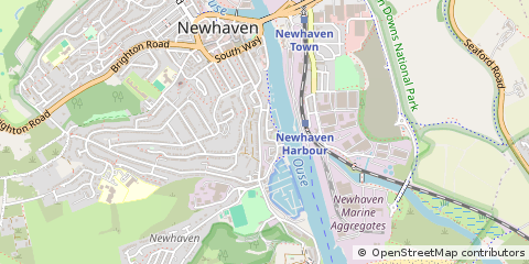 Map of Newhaven, East Sussex