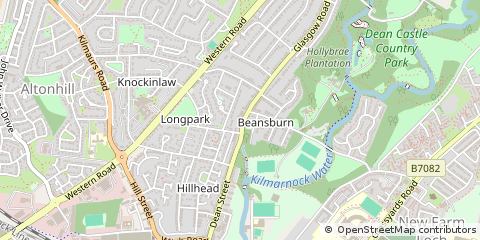 Map of Kilmarnock, Ayrshire