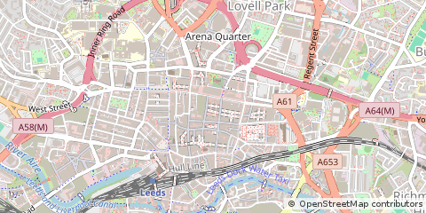 Map of Leeds, West Yorkshire