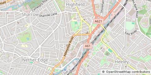 Map of Sheffield