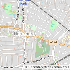 Map of Hornchurch, Essex