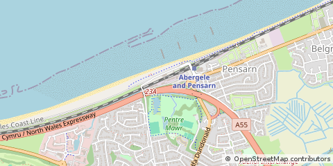 Map of Abergele, Conwy