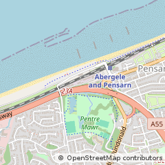 Map of Abergele, Conwy
