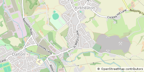 Map of Huddersfield, West Yorkshire