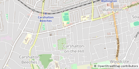 Map of Carshalton, Surrey