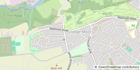 Map of Sheffield, South Yorkshire