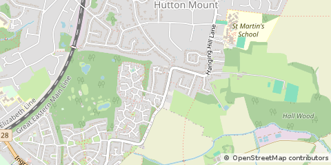 Map of Brentwood, Essex