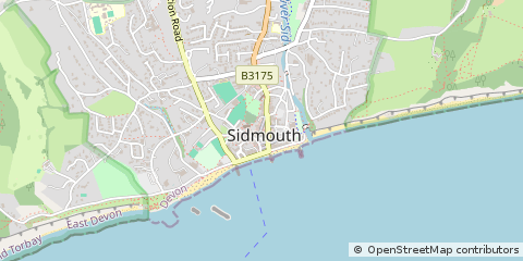 Map of Sidmouth, Devon