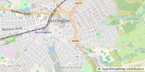 Map of Accrington, Lancashire
