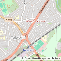 Map of Surrey, Tolworth