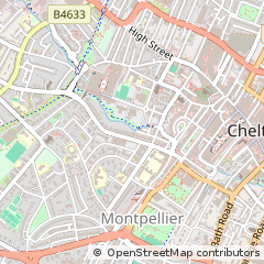 Map of Cheltenham, Gloucestershire