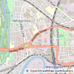 Map of Warrington, Cheshire