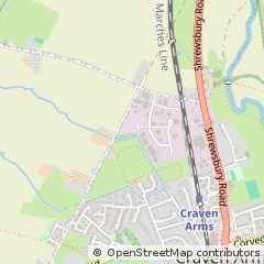 Map of Craven Arms, Shropshire