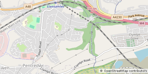 Map of Swansea, South Wales