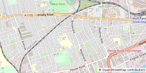 Map of Hull, North Humberside