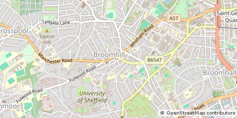 Map of Sheffield
