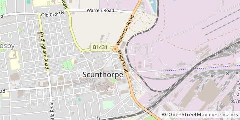 Map of Scunthorpe, North Lincolnshire