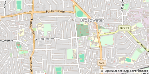 Map of Worthing, West Sussex