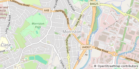 Map of Swansea