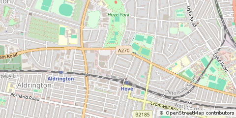 Map of Hove, East Sussex