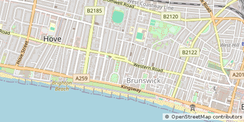 Map of Worthing, West Sussex