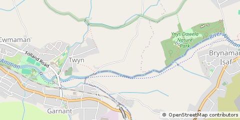 Map of Garnant Ammanford, Carmarthenshire