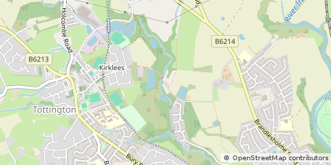 Map of Bury, Lancashire