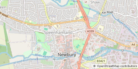 Map of Newbury, Berkshire