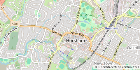 Map of Horsham