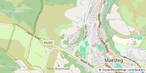 Map of Maesteg, MID Glamorgan