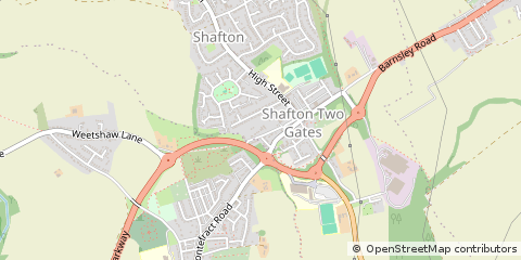 Map of Barnsley, South Yorkshire