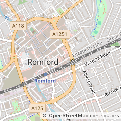 Map of Romford, Essex