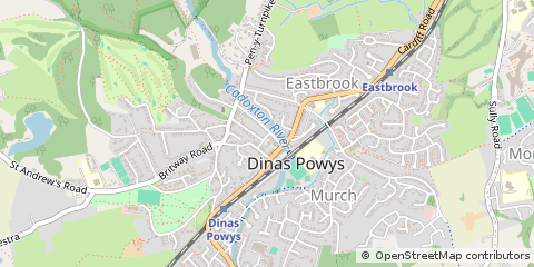 Map of Dinas Powys, Vale of Glamorgan