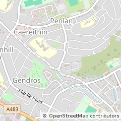 Map of Abertawe, Swansea