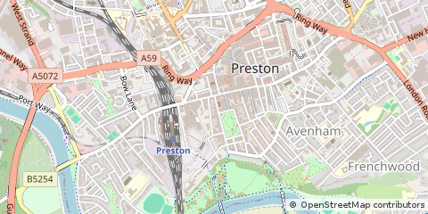 Map of Preston, Lancashire