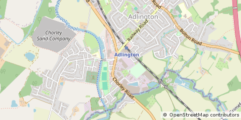 Map of Chorley, Lancashire