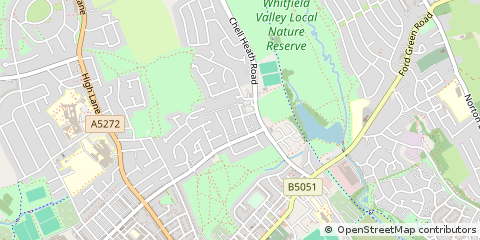 Map of Stoke on Trent, Staffordshire