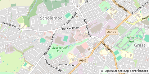 Map of Bradford, West Yorkshire