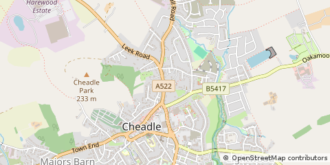 Map of Stoke on Trent, Staffs