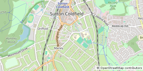 Map of Sutton Coldfield