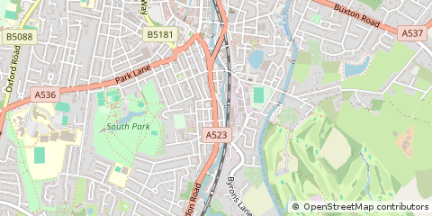 Map of Macclesfield, Cheshire