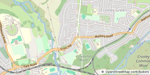 Map of Croxley Green, Hertfordshire