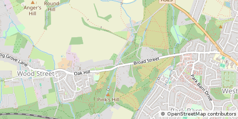 Map of Guildford, Surrey