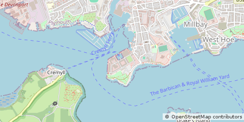 Map of Plymouth, Devon